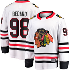 Crovyle C.Blackhawks #98 Connor Bedard White Away Breakaway Player Jerseys