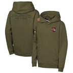 Crovyle C.Browns Olive Salute to Service Pullover Hoodies Limited Blank Player Stitched Jerseys
