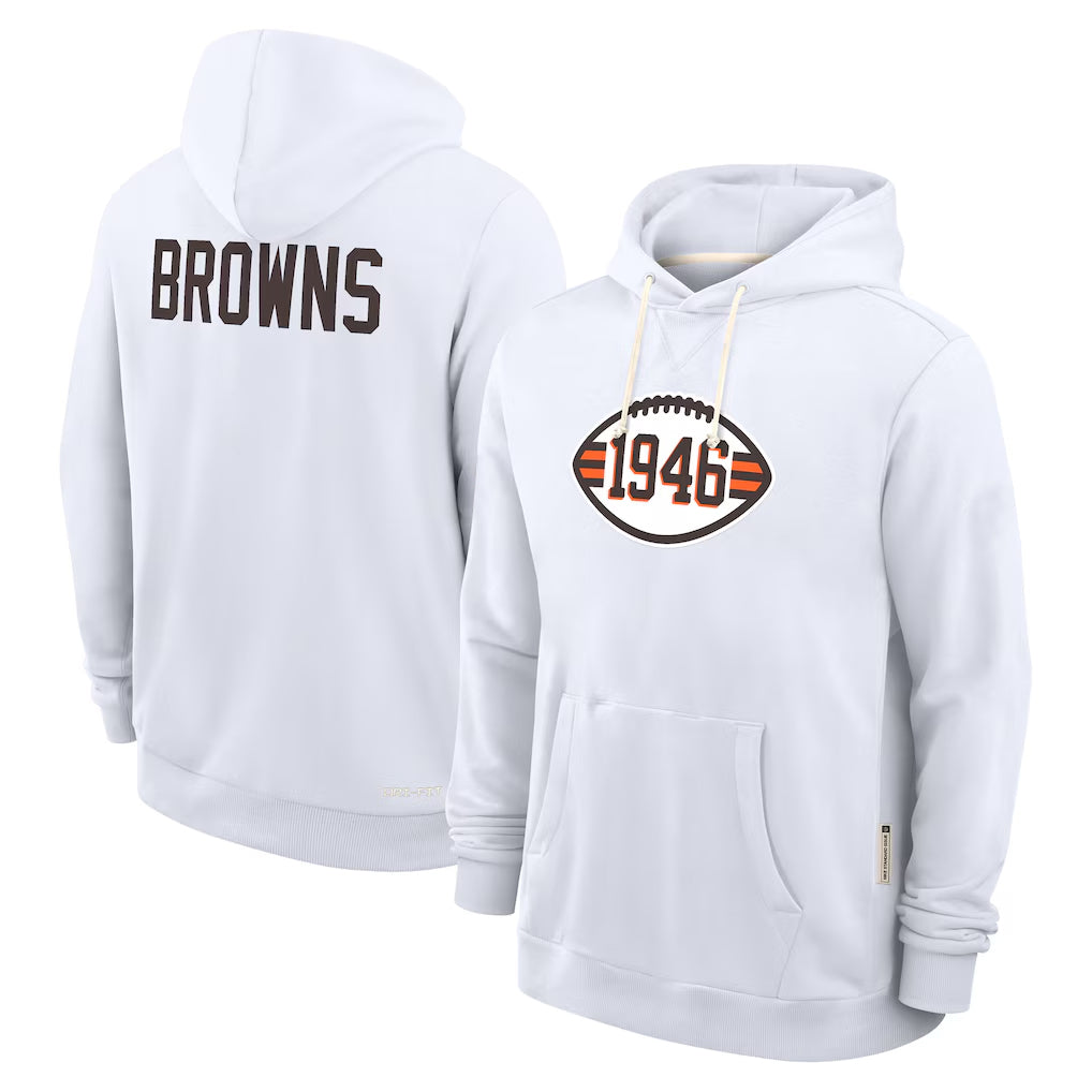 Crovyle C.Browns White Salute to Service Hoodie Blank Player Limited Stitched Jerseys