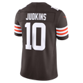 Crovyle C.Browns #10 Quinshon Judkins Brown Team Vapor F.U.S.E. Stitched Limited Jerseys