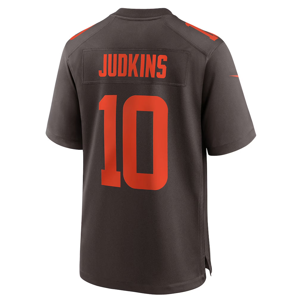 Crovyle C.Browns #10 Quinshon Judkins Player Brown Game Stitched Jerseys