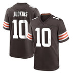 Crovyle C.Browns #10 Quinshon Judkins Player Brown Home Game Stitched Jerseys