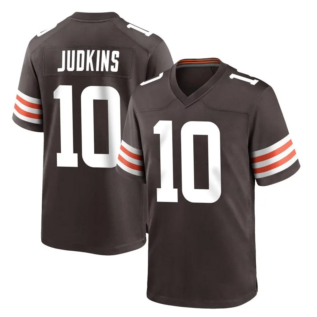 Crovyle C.Browns #10 Quinshon Judkins Player Brown Home Game Stitched Jerseys
