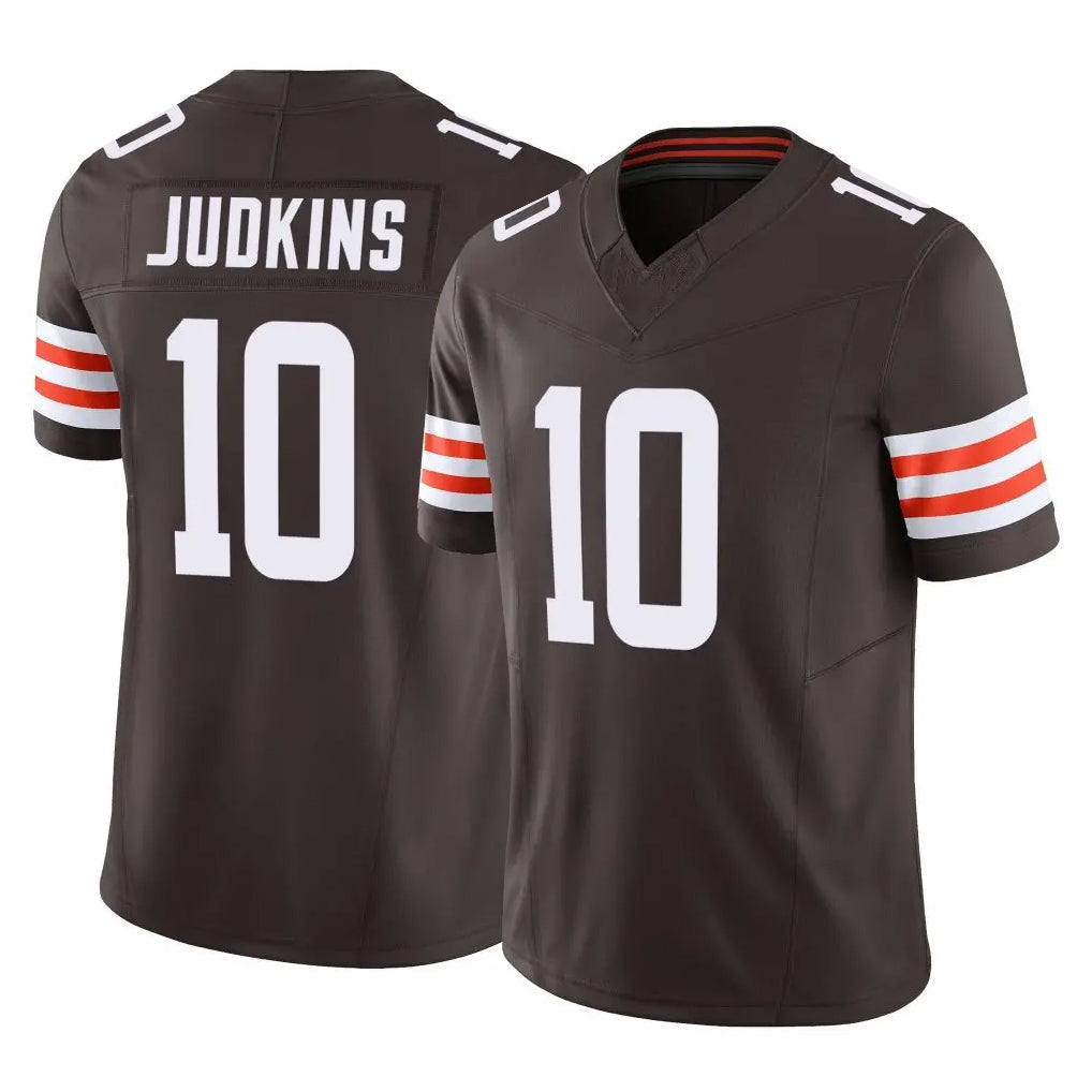 Crovyle C.Browns #10 Quinshon Judkins Player Brown Vapor F.U.S.E. Limited Home Game Stitched Jerseys