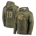 Crovyle C.Browns #10 Quinshon Judkins Player Olive Salute to Service Pullover Hoodies Home Game Stitched Jerseys