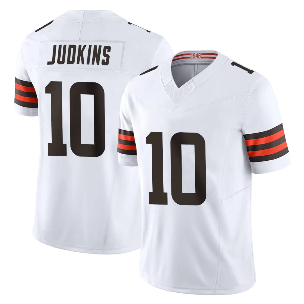 Crovyle C.Browns #10 Quinshon Judkins Player White Vapor F.U.S.E. Limited Home Game Stitched Jerseys