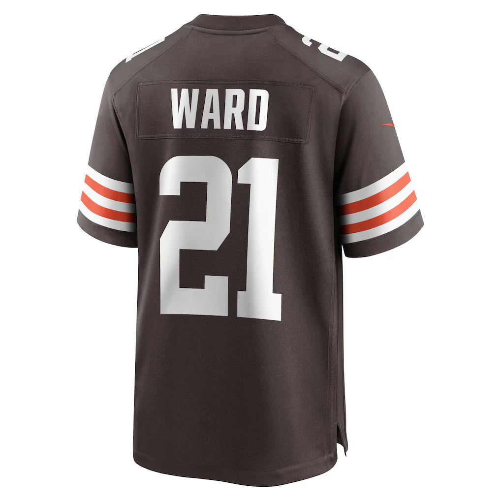 Crovyle C.Browns #21 Denzel Ward Brown Game Stitched Jerseys