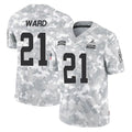 Crovyle C.Browns #21 Denzel Ward Player Arctic Camo Salute to Service Limited Home Game Stitched Jerseys