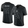 Crovyle C.Browns #21 Denzel Ward Player Black Reflective Home Game Stitched Jerseys