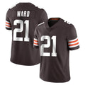 Crovyle C.Browns #21 Denzel Ward Player Brown Color Vapor Untouchable Limited Home Game Stitched Jerseys