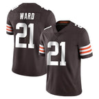 Crovyle C.Browns #21 Denzel Ward Player Brown Color Vapor Untouchable Limited Home Game Stitched Jerseys