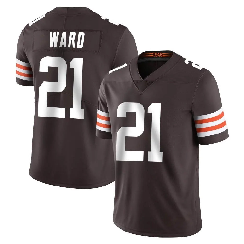 Crovyle C.Browns #21 Denzel Ward Player Brown Color Vapor Untouchable Limited Home Game Stitched Jerseys