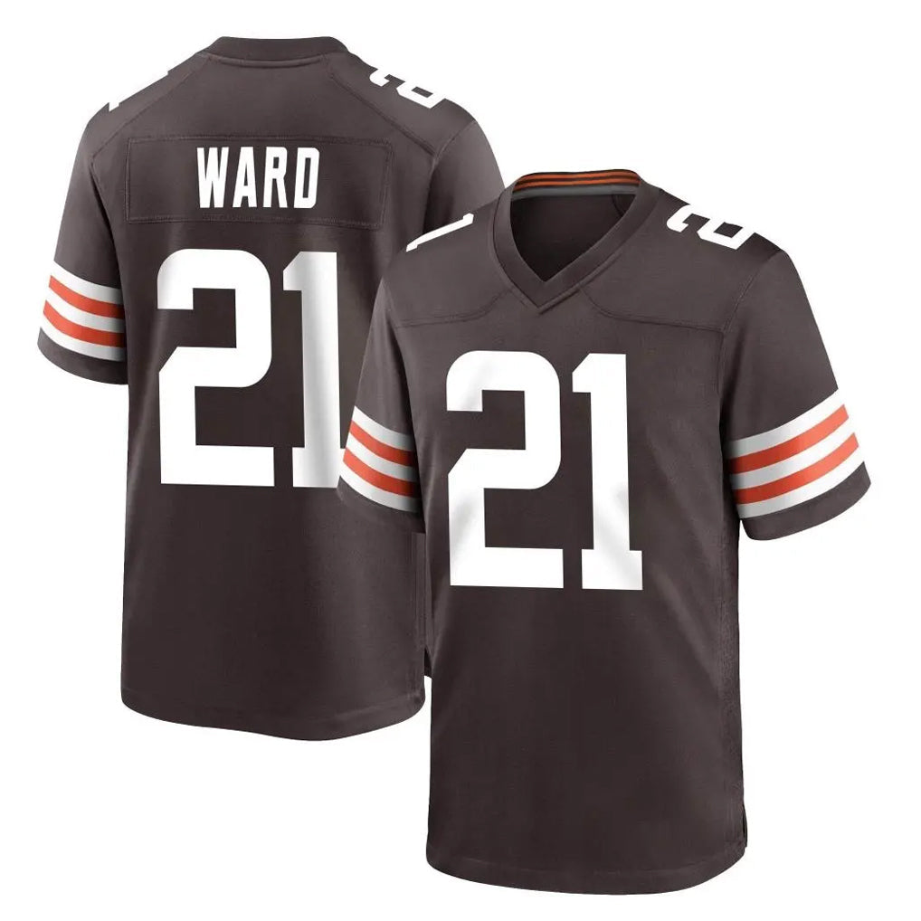 Crovyle C.Browns #21 Denzel Ward Player Brown Home Game Stitched Jerseys