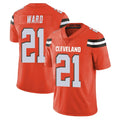 Crovyle C.Browns #21 Denzel Ward Player Orange Alternate Vapor Untouchable Limited Home Game Stitched Jerseys