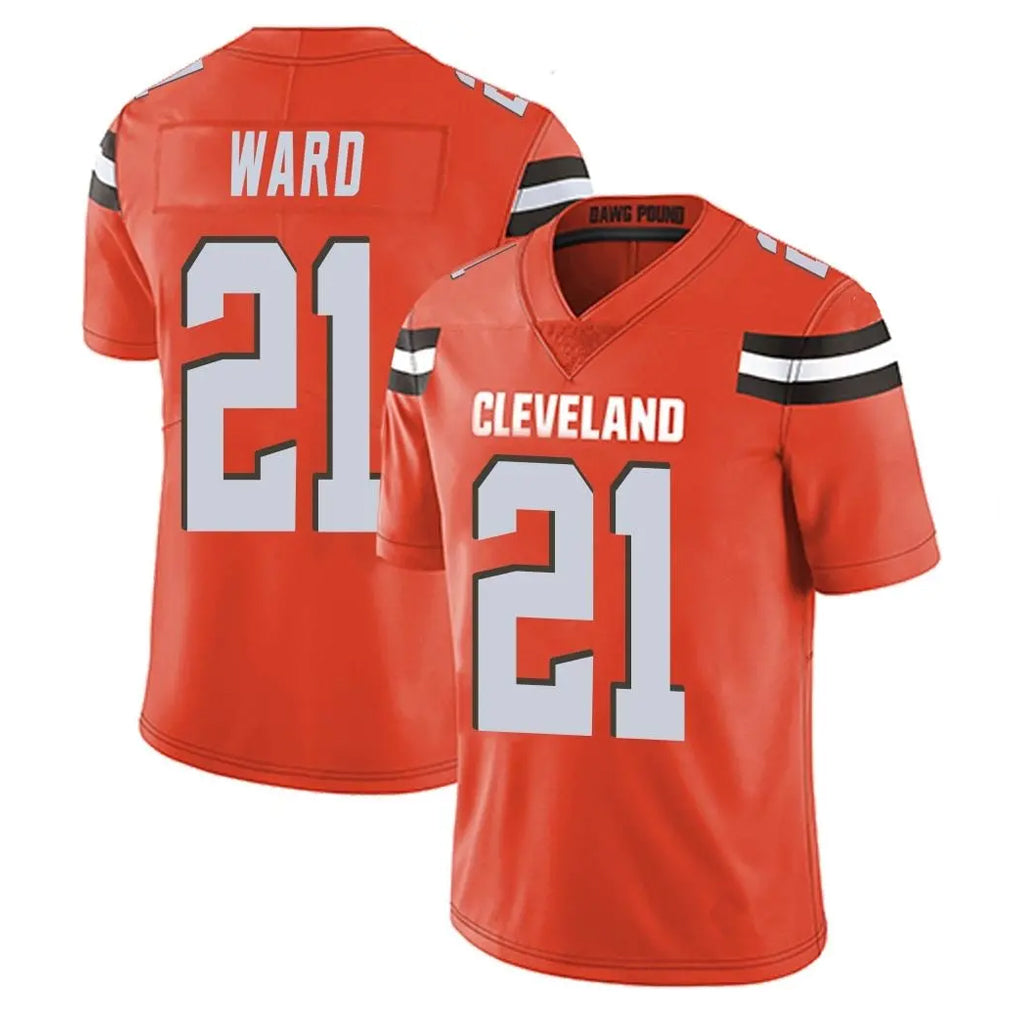 Crovyle C.Browns #21 Denzel Ward Player Orange Alternate Vapor Untouchable Limited Home Game Stitched Jerseys