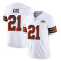 Crovyle C.Browns #21 Denzel Ward Player White Limited  Vapor 1946 Collection Alternate Game Stitched Jerseys