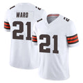 Crovyle C.Browns #21 Denzel Ward Player White Vapor F.U.S.E. Limited Home Game Stitched Jerseys