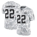 Crovyle C.Browns #22 Dylan Sampson Player Arctic Camo Salute to Service Limited Home Game Stitched Jerseys
