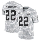 Crovyle C.Browns #22 Dylan Sampson Player Arctic Camo Salute to Service Limited Home Game Stitched Jerseys