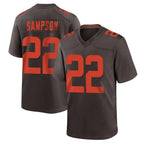 Crovyle C.Browns #22 Dylan Sampson Player Brown Alternate Home Game Stitched Jerseys