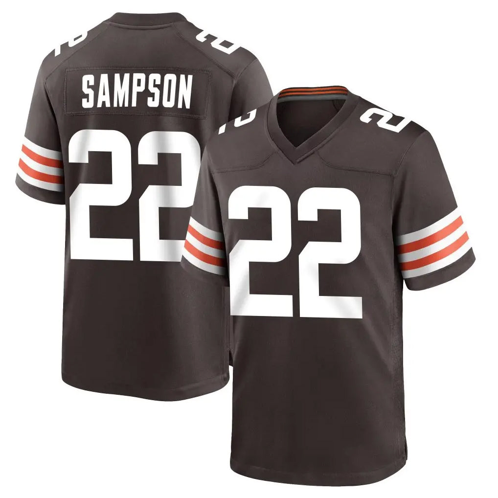 Crovyle C.Browns #22 Dylan Sampson Player Brown Home Game Stitched Jerseys