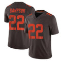 Crovyle C.Browns #22 Dylan Sampson Player Brown Limited Vapor F.U.S.E. Alternate Game Stitched Jerseys