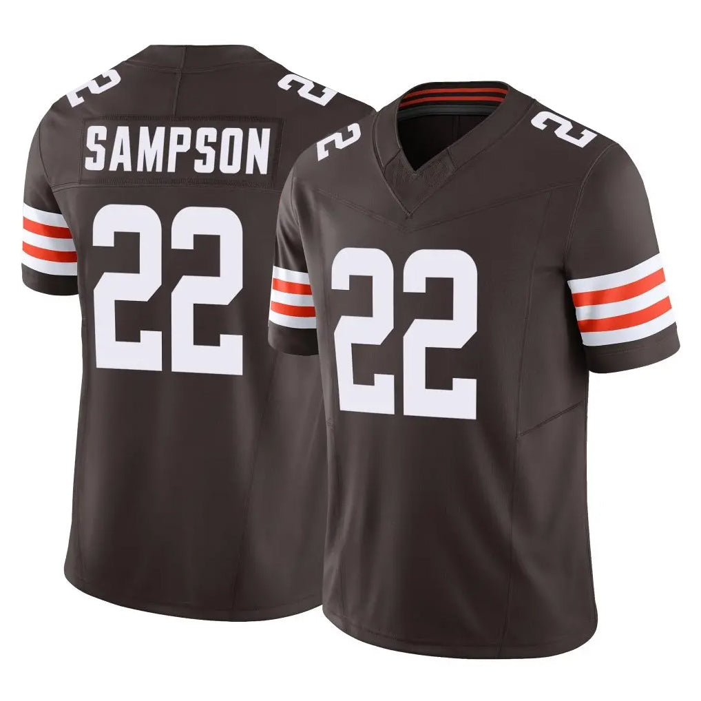 Crovyle C.Browns #22 Dylan Sampson Player Brown Vapor F.U.S.E. Limited Home Game Stitched Jerseys