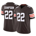 Crovyle C.Browns #22 Dylan Sampson Player Brown Vapor F.U.S.E. Limited Home Game Stitched Jerseys