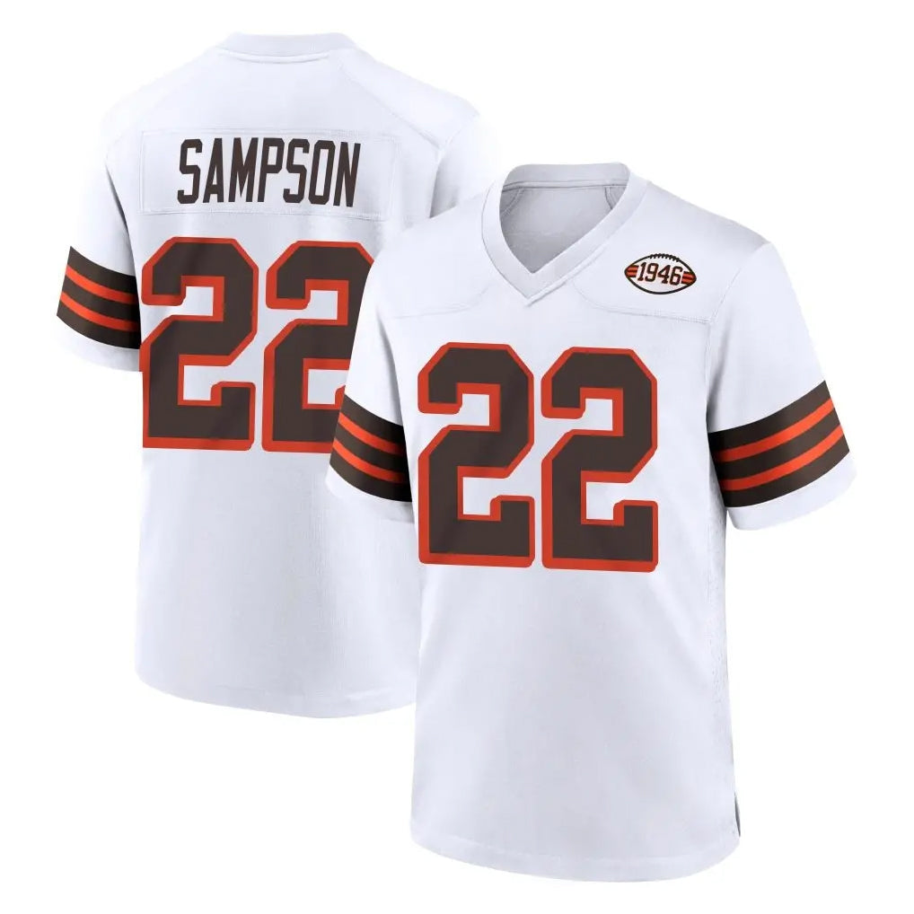 Crovyle C.Browns #22 Dylan Sampson Player White Alternate Home Game Stitched Jerseys