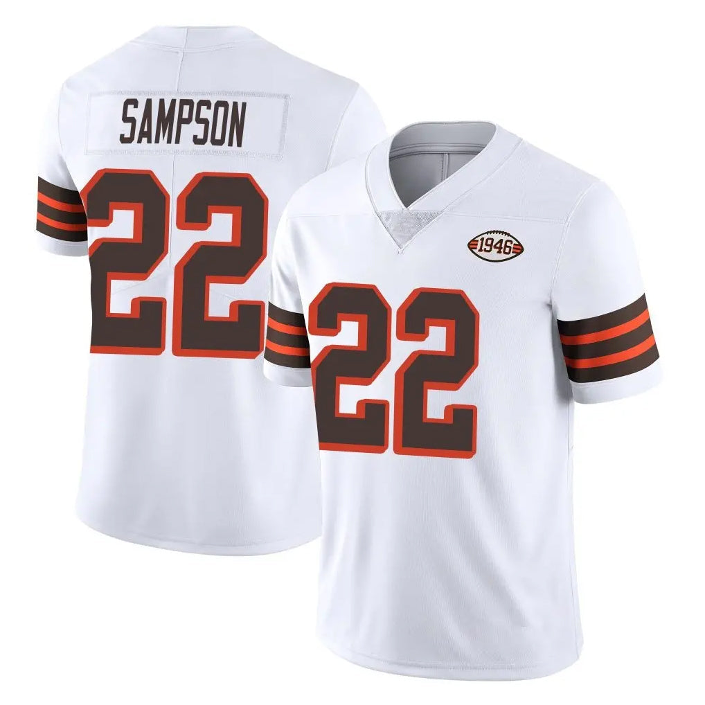 Crovyle C.Browns #22 Dylan Sampson Player White Limited  Vapor 1946 Collection Alternate Game Stitched Jerseys