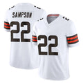 Crovyle C.Browns #22 Dylan Sampson Player White Vapor F.U.S.E. Limited Home Game Stitched Jerseys