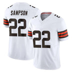 Crovyle C.Browns #22 Dylan Sampson Player White Vapor F.U.S.E. Limited Home Game Stitched Jerseys