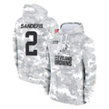 Crovyle C.Browns #2 Shedeur Sanders Player Arctic Camo Salute to Service Hoodies Limited Game Stitched Jerseys