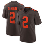 Crovyle C.Browns #2 Shedeur Sanders Player Brown Alternate Home Game Stitched Jerseys