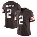 Crovyle C.Browns #2 Shedeur Sanders Player Brown Color Vapor Untouchable Limited Home Game Stitched Jerseys