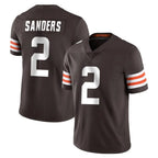 Crovyle C.Browns #2 Shedeur Sanders Player Brown Color Vapor Untouchable Limited Home Game Stitched Jerseys
