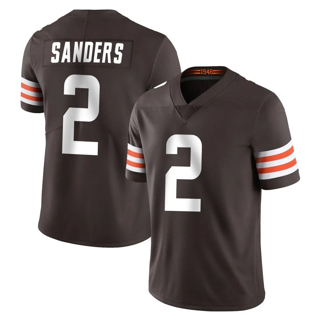 Crovyle C.Browns #2 Shedeur Sanders Player Brown Color Vapor Untouchable Limited Home Game Stitched Jerseys