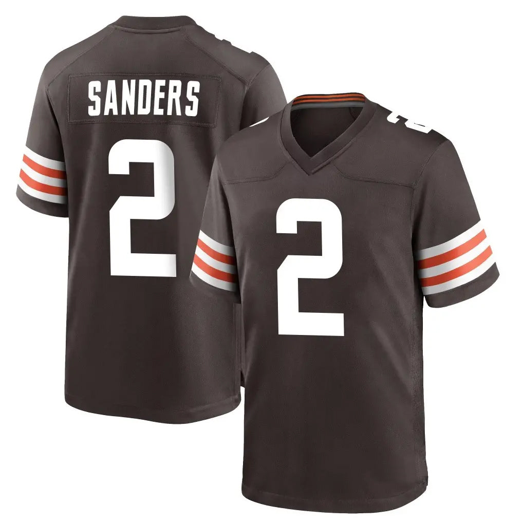 Crovyle C.Browns #2 Shedeur Sanders Player Brown Home Game Stitched Jerseys