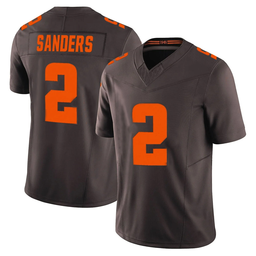 Crovyle C.Browns #2 Shedeur Sanders Player Brown Limited Vapor F.U.S.E. Alternate Game Stitched Jerseys