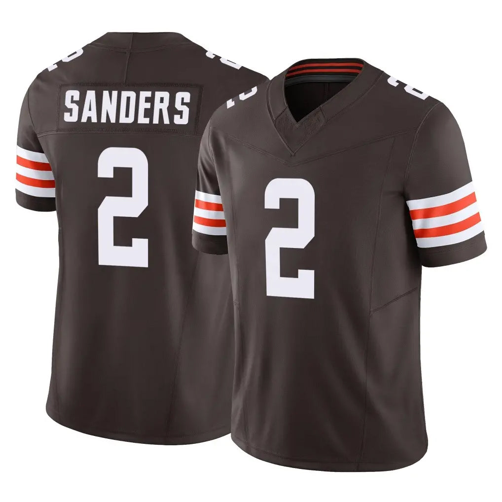 Crovyle C.Browns #2 Shedeur Sanders Player Brown Vapor F.U.S.E. Limited Home Game Stitched Jerseys