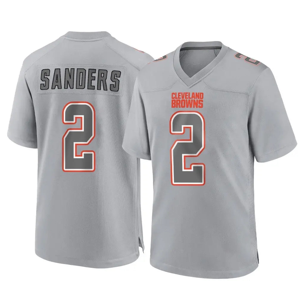 Crovyle C.Browns #2 Shedeur Sanders Player Gray Atmosphere Fashion Game Stitched Jerseys