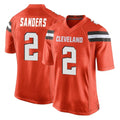 Crovyle C.Browns #2 Shedeur Sanders Player Orange Home Game Stitched Jerseys