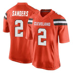 Crovyle C.Browns #2 Shedeur Sanders Player Orange Home Game Stitched Jerseys