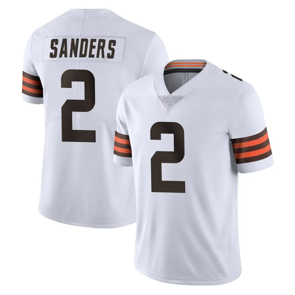 Crovyle C.Browns #2 Shedeur Sanders Player White Vapor Untouchable Limited Home Game Stitched Jerseys