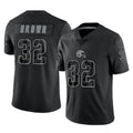 Crovyle C.Browns #32 Jim Brown Player Black Reflective Home Game Stitched Jerseys