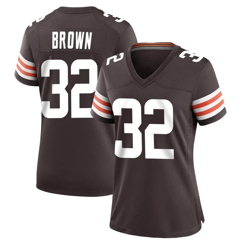 Crovyle C.Browns #32 Jim Brown Player Brown Home Game Stitched Jerseys