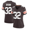 Crovyle C.Browns #32 Jim Brown Player Brown Home Game Stitched Jerseys