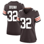 Crovyle C.Browns #32 Jim Brown Player Brown Home Game Stitched Jerseys