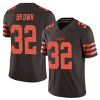 Crovyle C.Browns #32 Jim Brown Player Brown Limited Vapor F.U.S.E. Alternate Game Stitched Jerseys