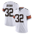 Crovyle C.Browns #32 Jim Brown Player White Vapor Untouchable Limited Home Game Stitched Jerseys